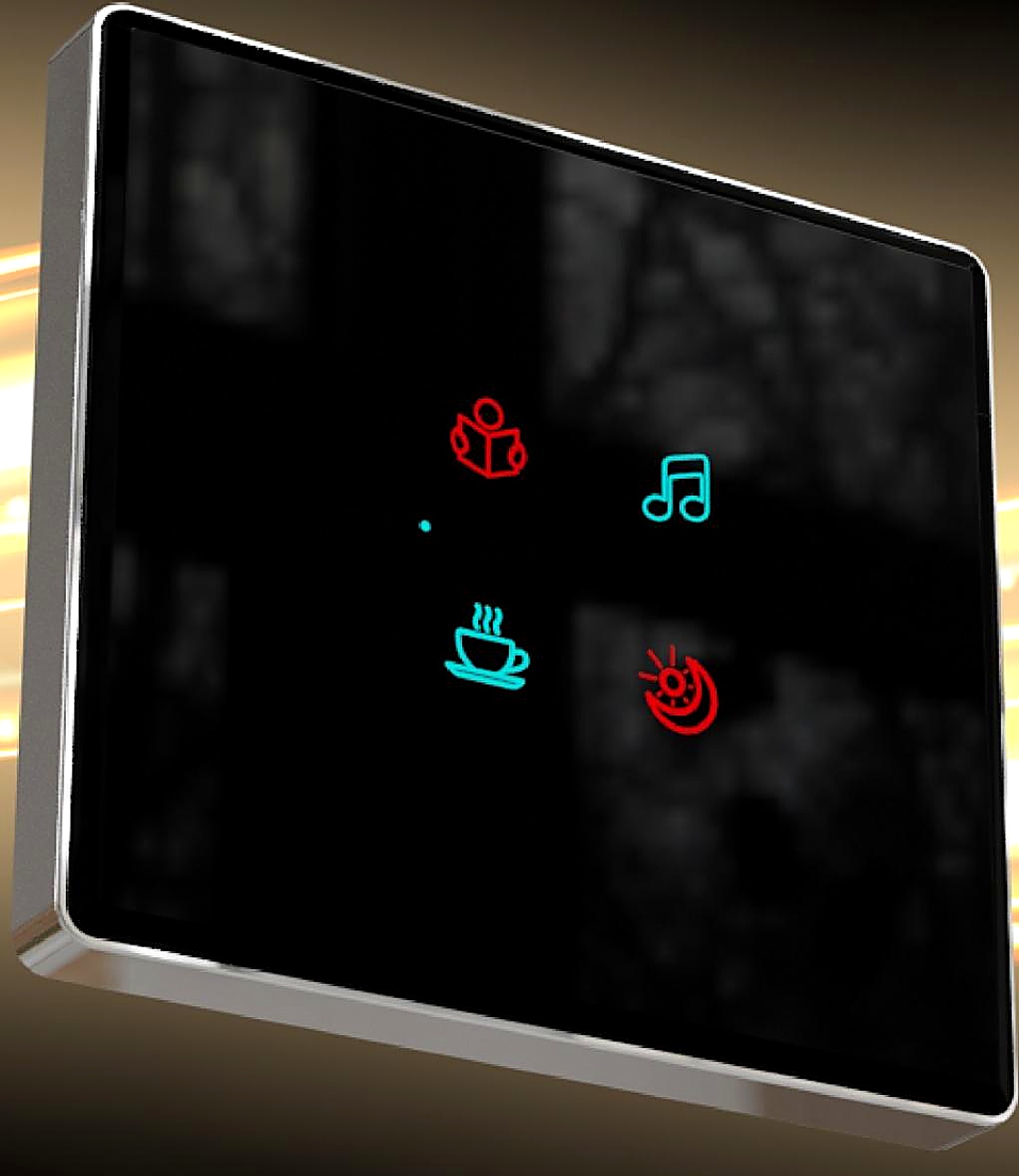 XPERIAA dark scene touch panel with colour icons